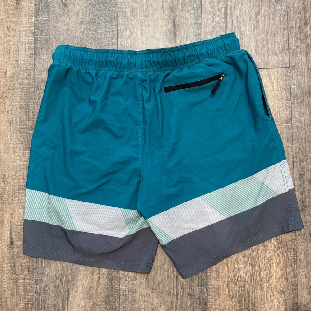 2 Pair Bundle Spyder Men's Swim‎ Trunks Board Shorts XL Blue Teal Green Beach